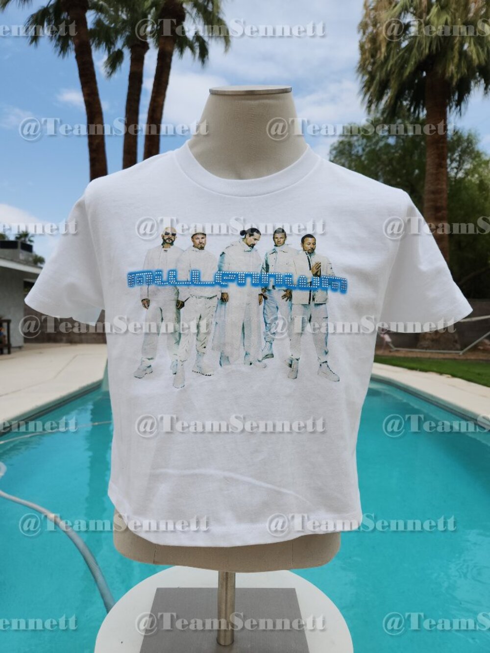Backstreet Boys White Bling Millennium Crop Top // Sphere Residency Las Vegas